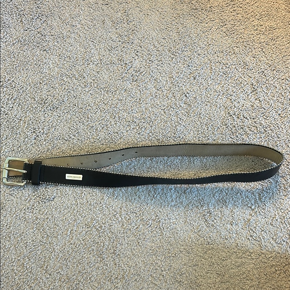 Steve Madden Black Leather Belt